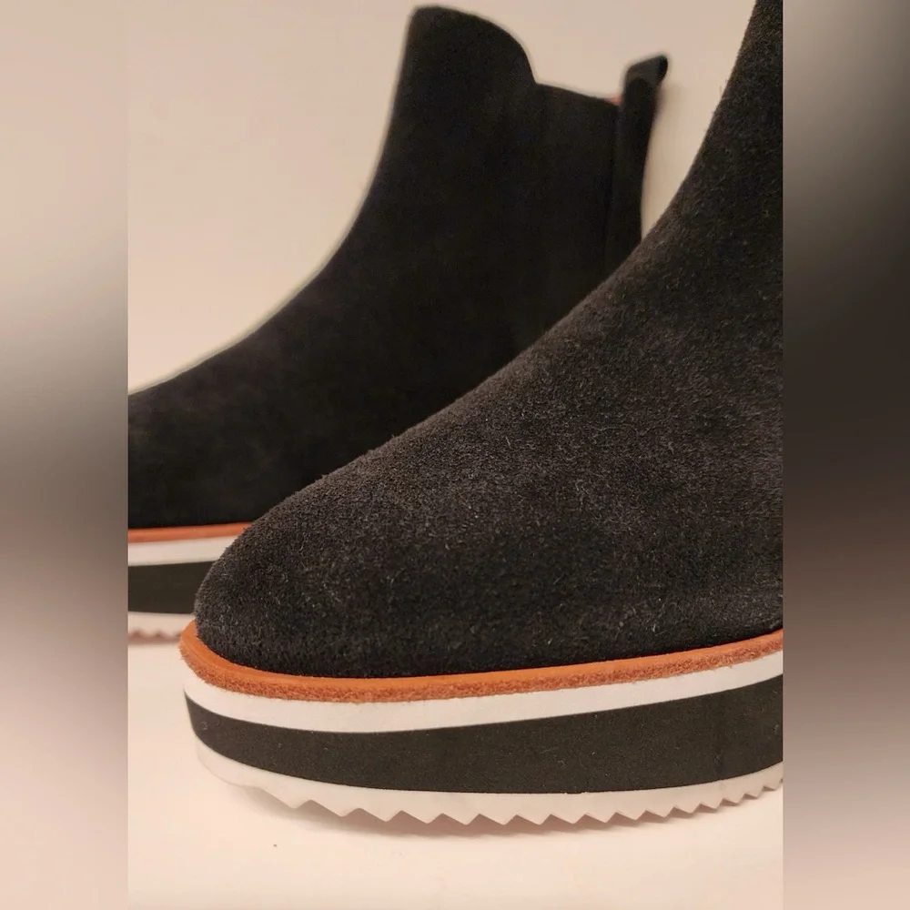 ANTONIO MELANI Brexton Platform Sneaker Ankle Bootie Women’s Black Suede Size 6M